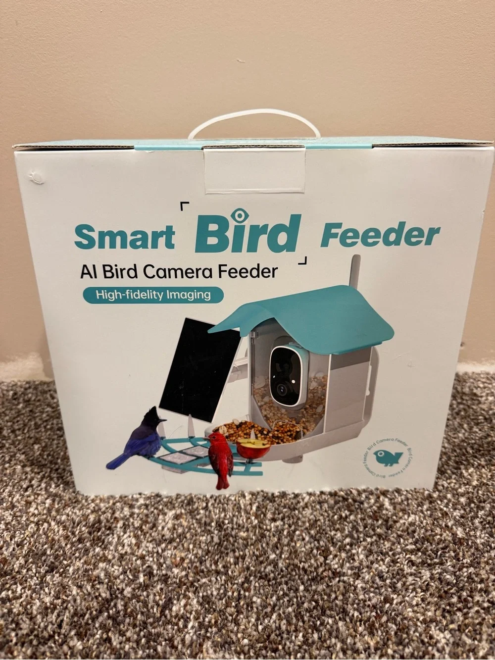 Smart Bird Feeder AI Camera - Teal - Solar Powered, BRAND NEW - NEVER OPENED
